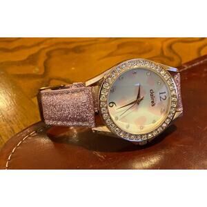 Women's 40mm Rose Gold Tone Claire's Watch, Crystal Accents, Pink Band